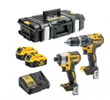 Dewalt DCK266P2T XR 18v Brushless Impact & Combi Drill with 2 x 5.0Ah Li-ion Batteries, Charger & Case